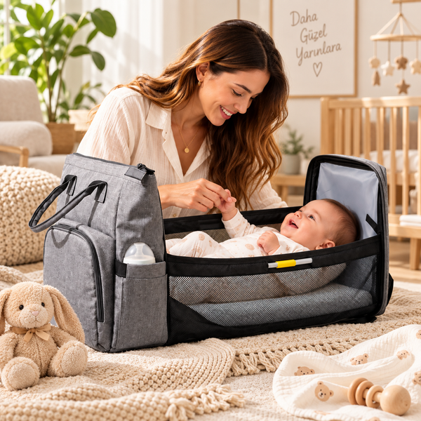 Baybmizz™ Yatak Olabilen Anne Bebek Çantası