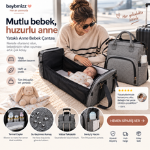 Baybmizz™ Yataklı Anne-Bebek Çantası + Arı Kafa Koruyucu Yastık | Kampanya Paketi